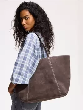 Szarvasbőr shopper táska