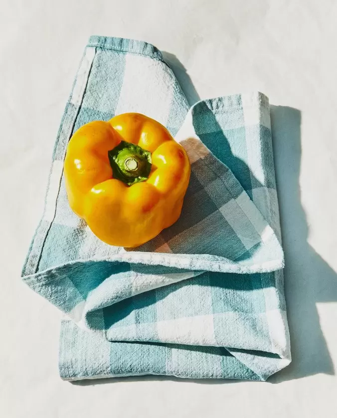 CHECK COTTON NAPKINS (PACK OF 2)  CUTLERY AND SERVING DISH  HAMBURGER STEEL PRESS