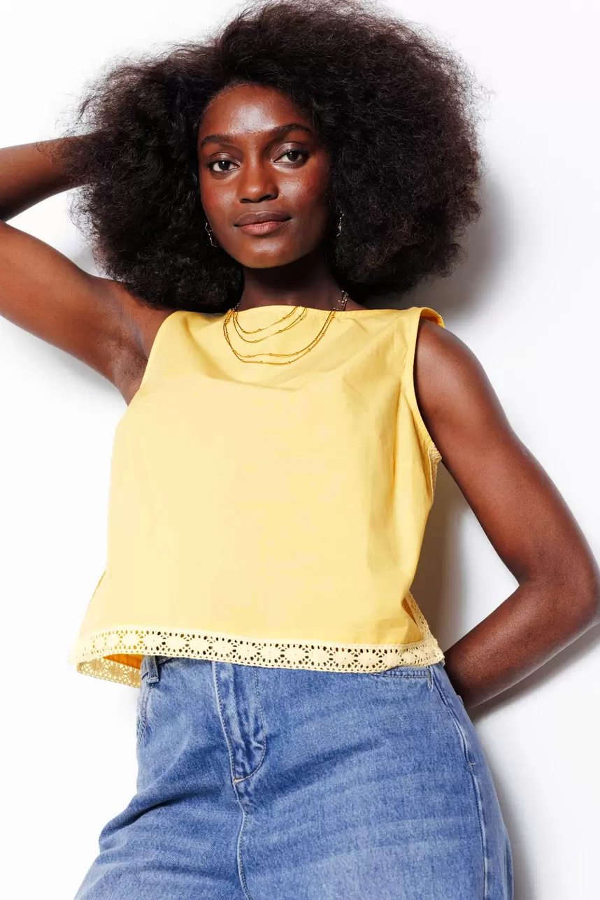 Crochet detail top
