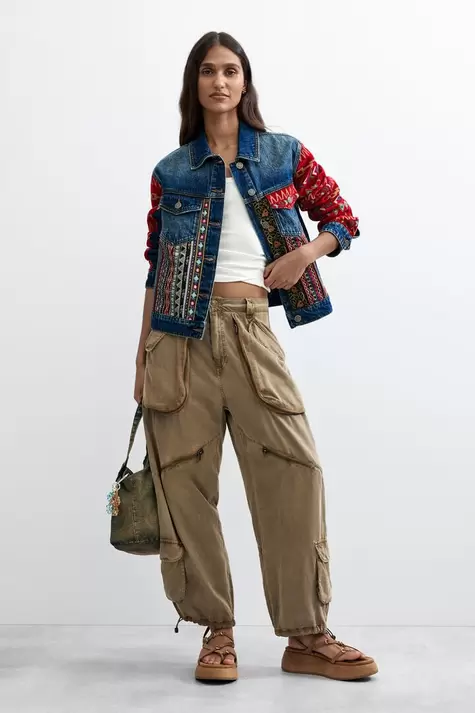 Ethnic denim jacket