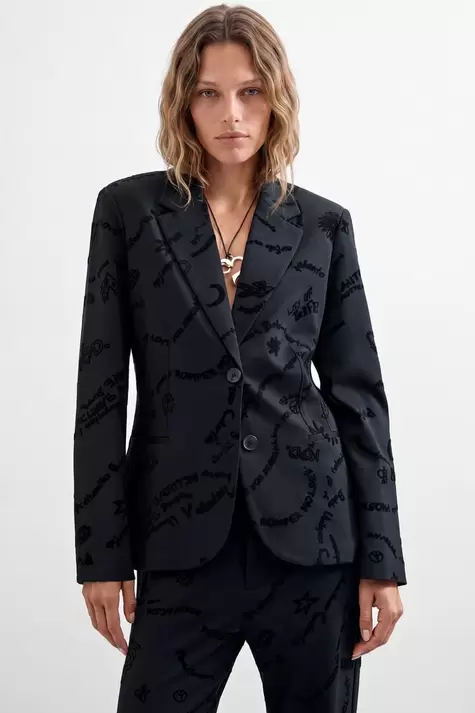 Flocked blazer