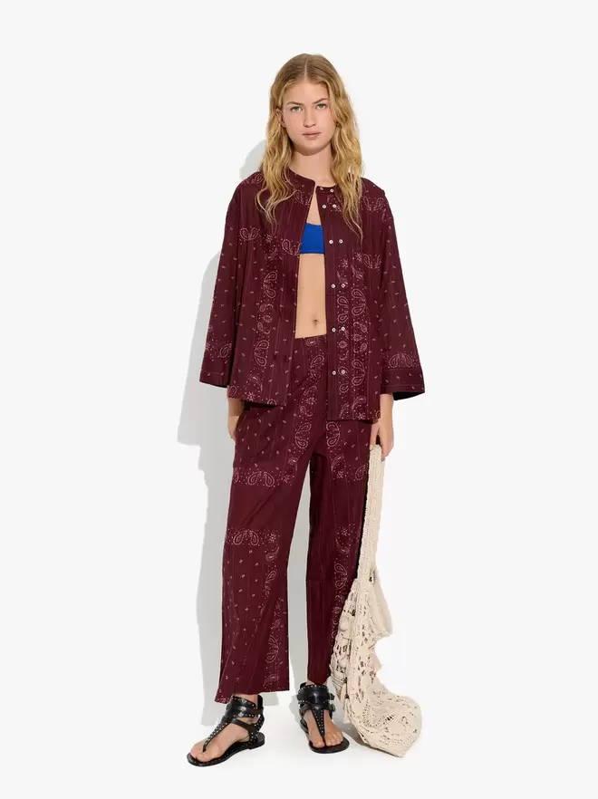 Printed trousers 100% cotton