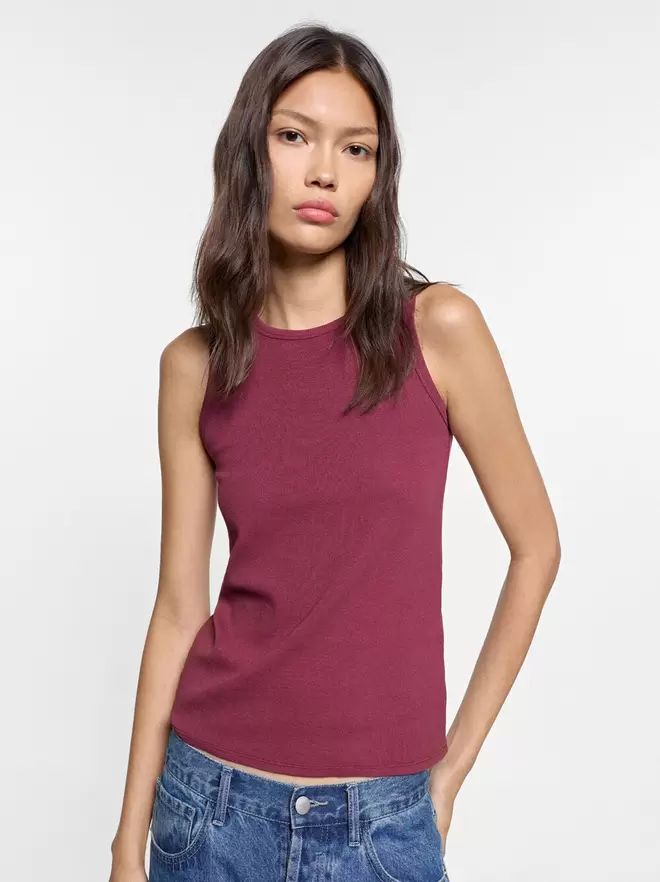 Ribbed cotton top