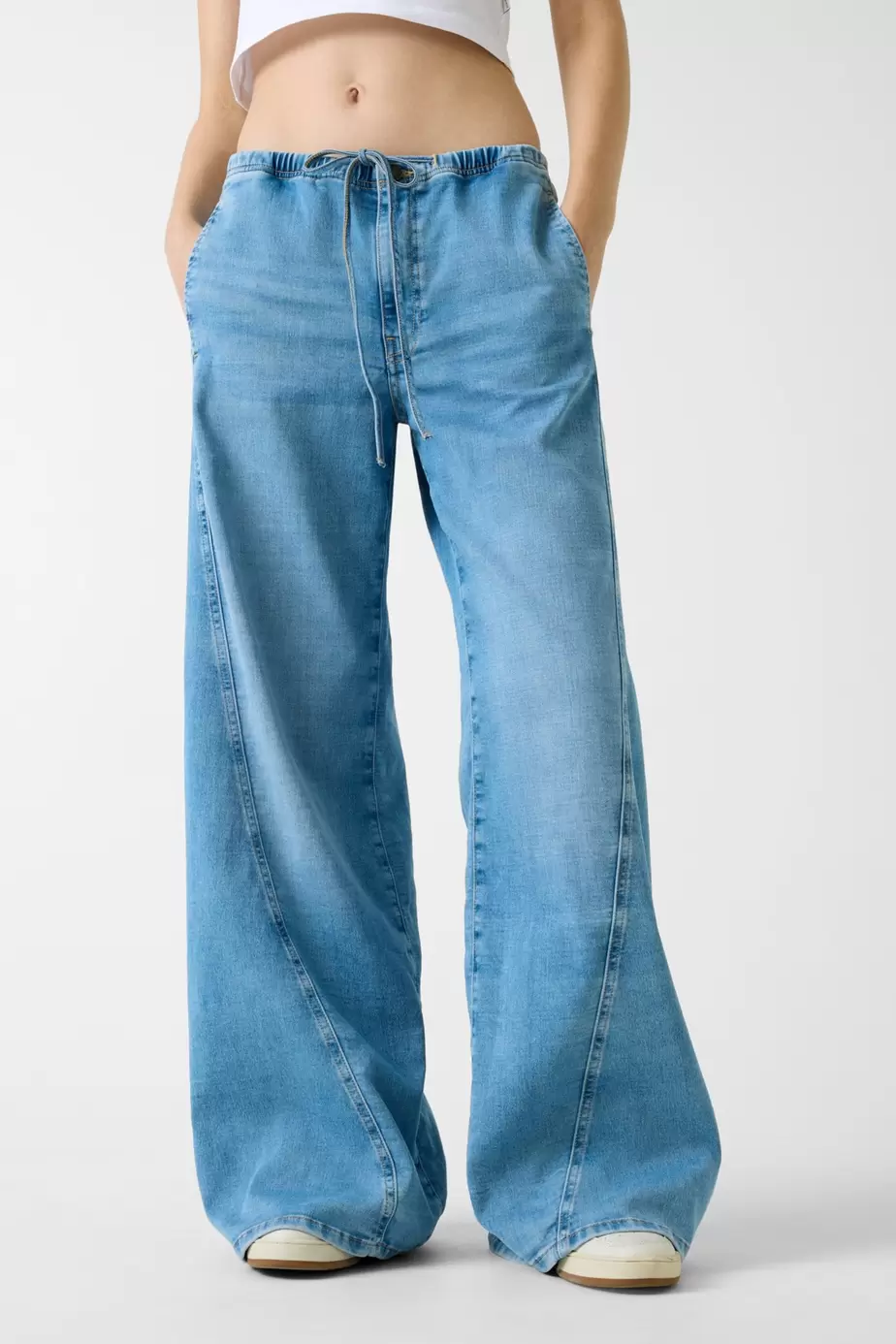 Low rise jogger twisted extrawide jeans