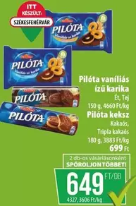 Pilóta vaníliás ízű karika, Pilóta keksz