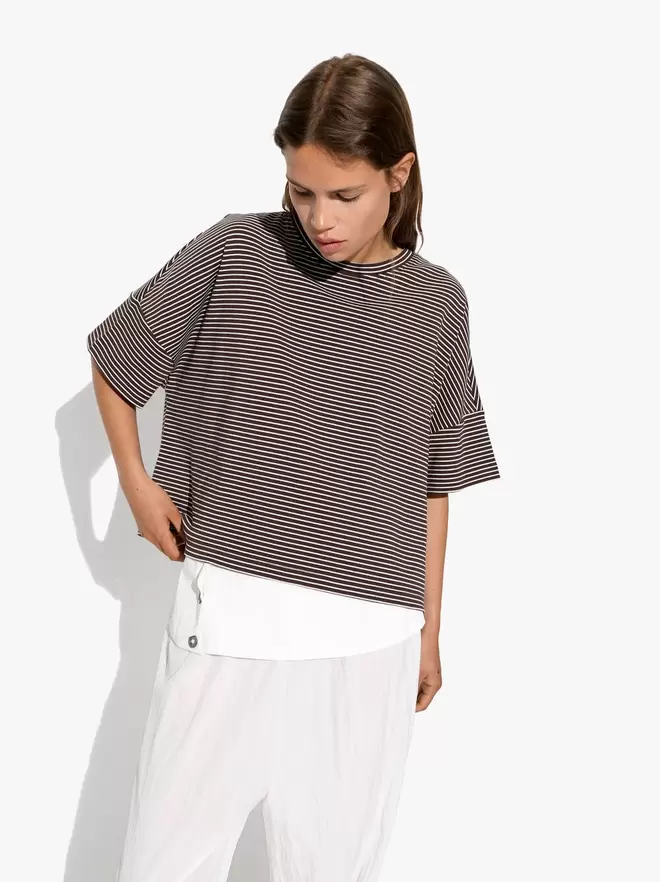 Cotton t-shirt with stripes