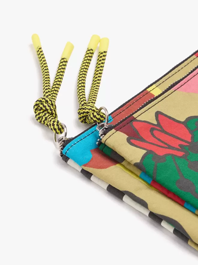 Double multi-purpose printed nylon pouch