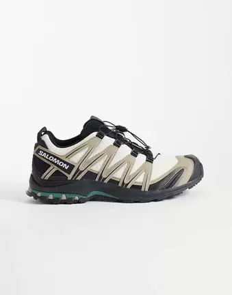Salomon XA PRO 3D trainers in silver sage and bistro green