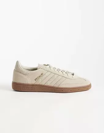 adidas Originals Handball Spezial trainers in beige & snake print