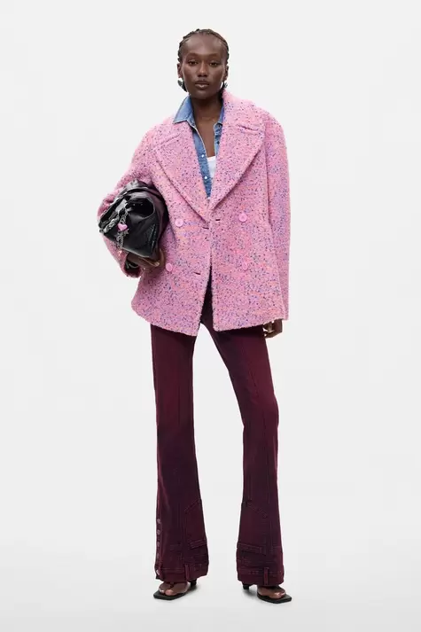 Short coat with wool