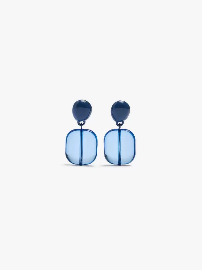 Transparent resin earrings