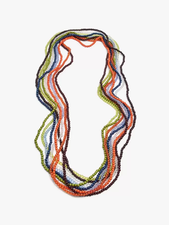 Set of long resin necklaces