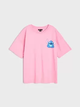 Nyomott mintás pamut póló Stitch