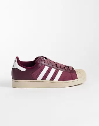 adidas Originals Superstar II trainers in burgundy