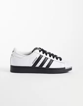 adidas Originals Superstar II trainers in white and black with black sole