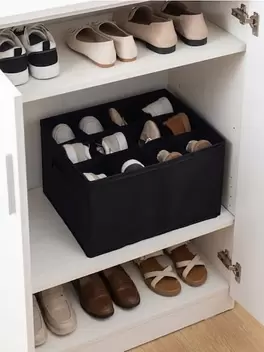 Textil cipőtároló rekeszekkel
