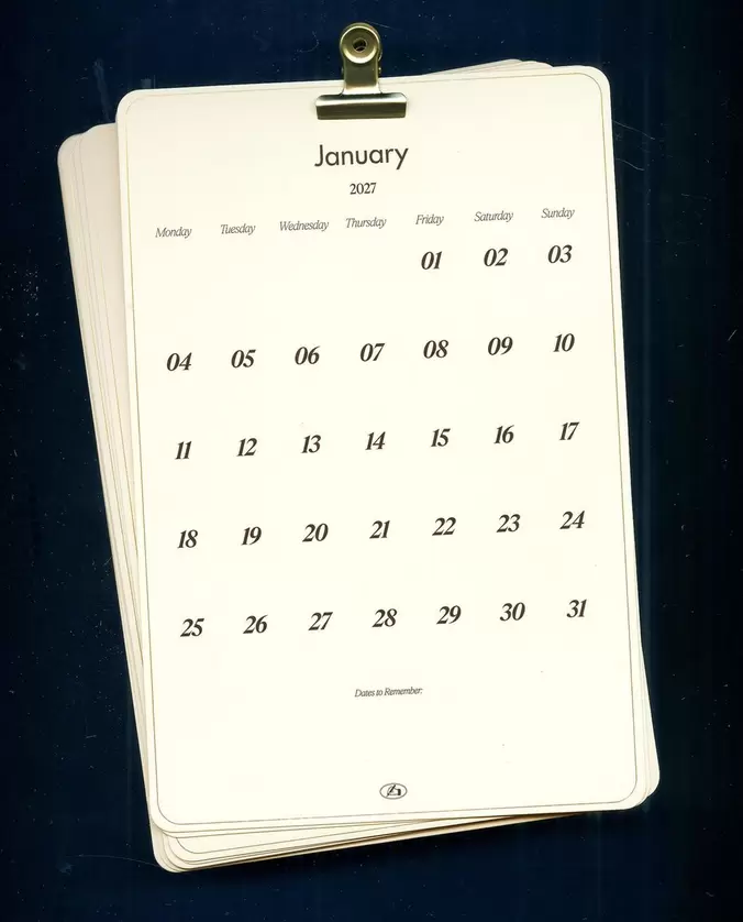 2027 WALL CALENDAR LEATHER OFFICE CHAIR