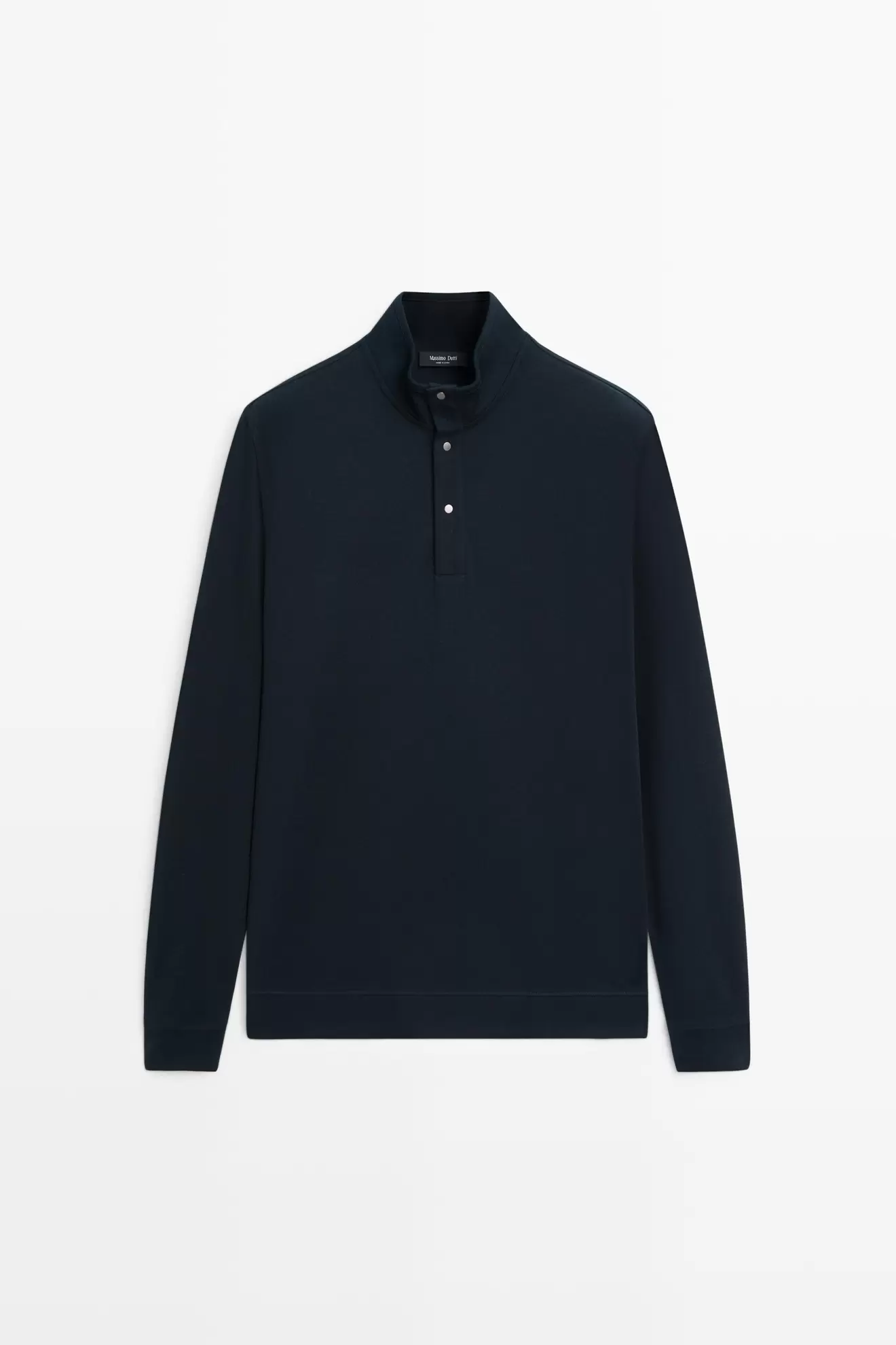Cotton and Silk Blend Polo Sweater