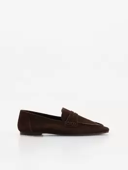 Velúr loafer cipő