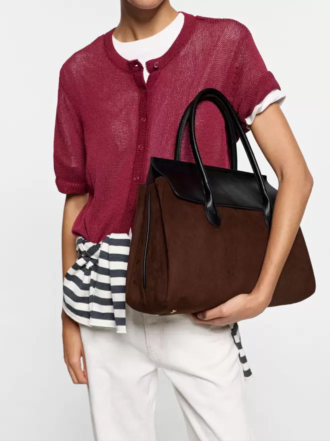 13" leather-effect laptop bag