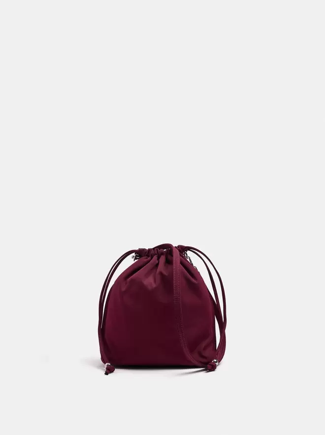 Reversible nylon shoulder bag
