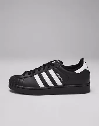 adidas Originals Superstar II trainers in black and white