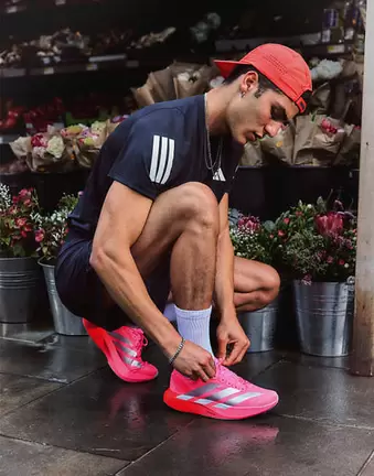 adidas Running Adizero Evo SL trainers in pink fade - exclusive to ASOS