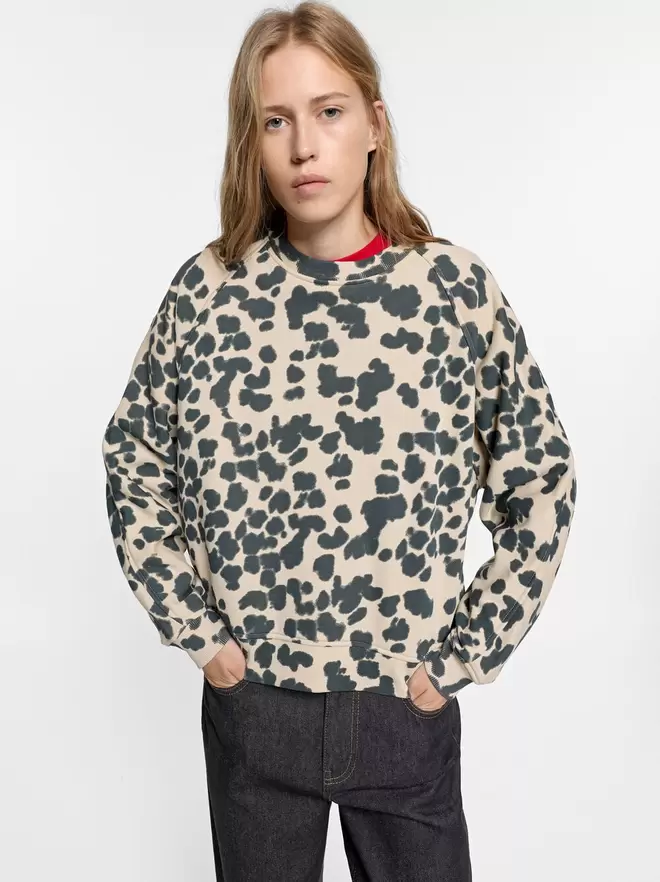Animal print sweatshirt