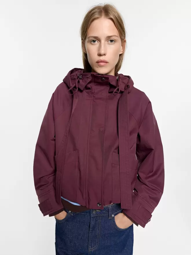 Casual coat with hood
