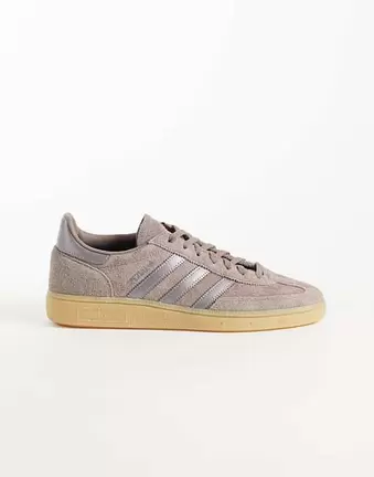 adidas Originals Handball Spezial trainers in brown with gum sole