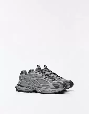 Bershka Chunky combination sneakers in grey