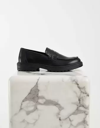 SEQWL Pier chunky loafer in matt black