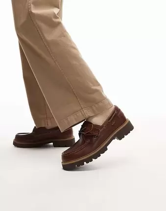 Clarks Cleyhill Boat shoes in brown leather