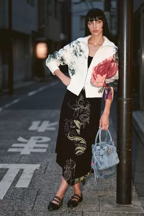 Floral knit jacket
