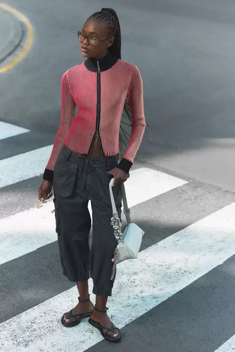 Iridescent knit jacket