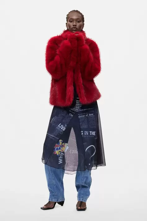 Short fur coat
