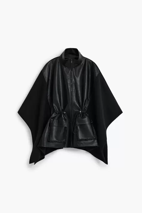 Poncho Leather Effect