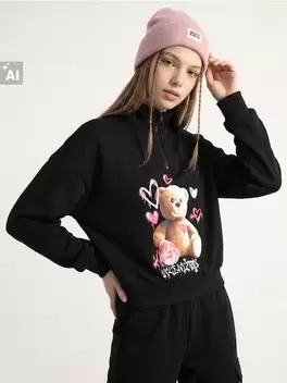 Half-zip pulóver macis mintával