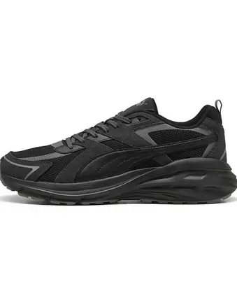 Puma Hypnotic mesh suede sneakers in black in puma black-flat dark gray