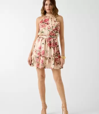 Printed mini dress