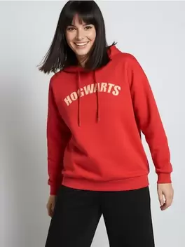 Kapucnis pamut pulóver hátmintával Harry Potter