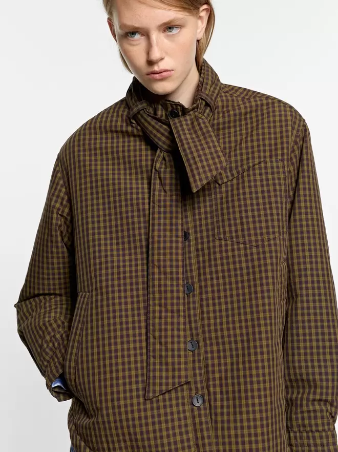 100% cotton checked jacket