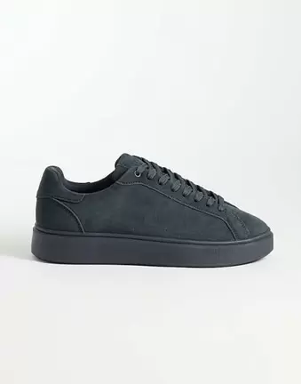ASOS DESIGN smart lace up trainers in navy