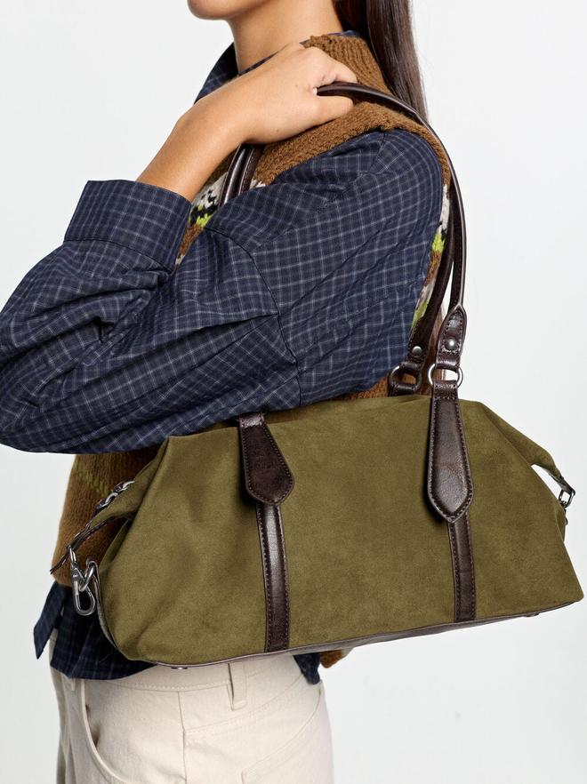 Leather-effect shoulder bag