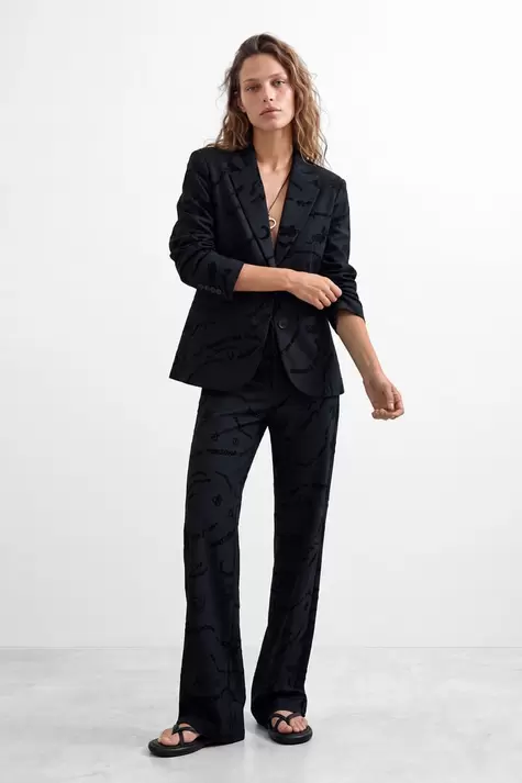 Flocked blazer