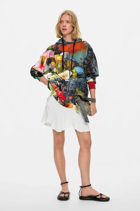 Printed 100% cotton sweatshirt