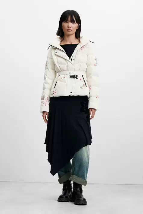 Padded feather coat
