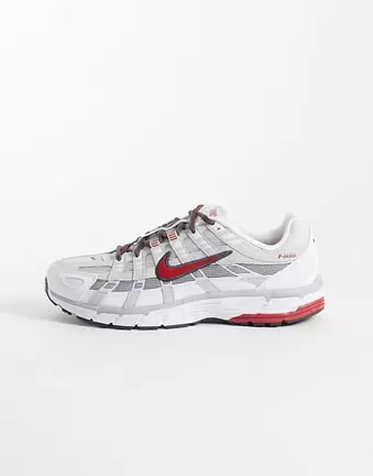 Nike P-6000 trainers in grey and red
