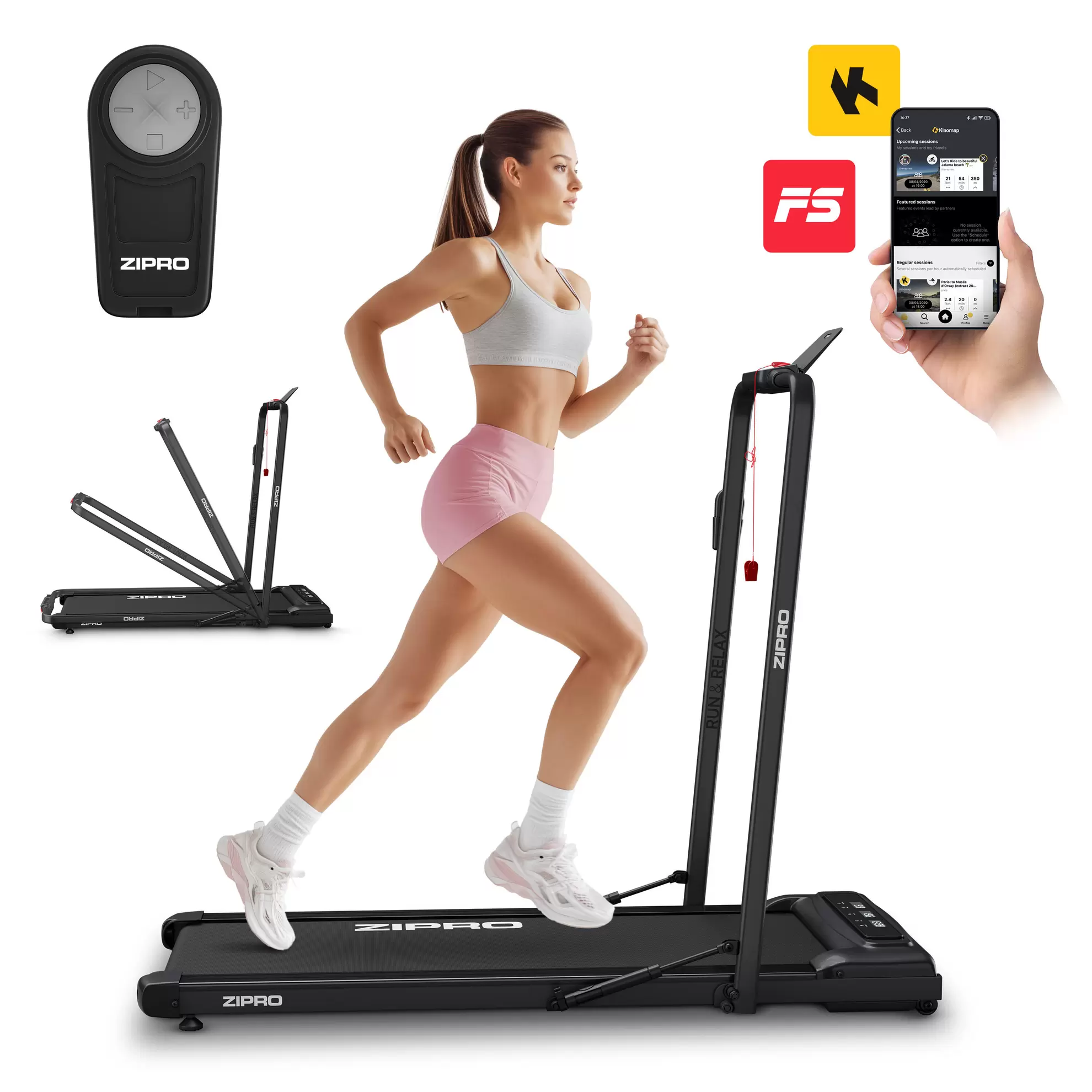 ZIPRO Gyaloglópad Newlite Air 110 x 42 cm,kompakt, összecsukható, Bluetooth, APP