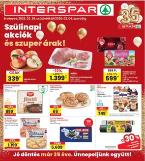 Interspar katalógus | Takarítson meg most ajánlatainkkal | 2026-02-26T00:00:00.000Z - 2026-03-04T00:00:00.000Z